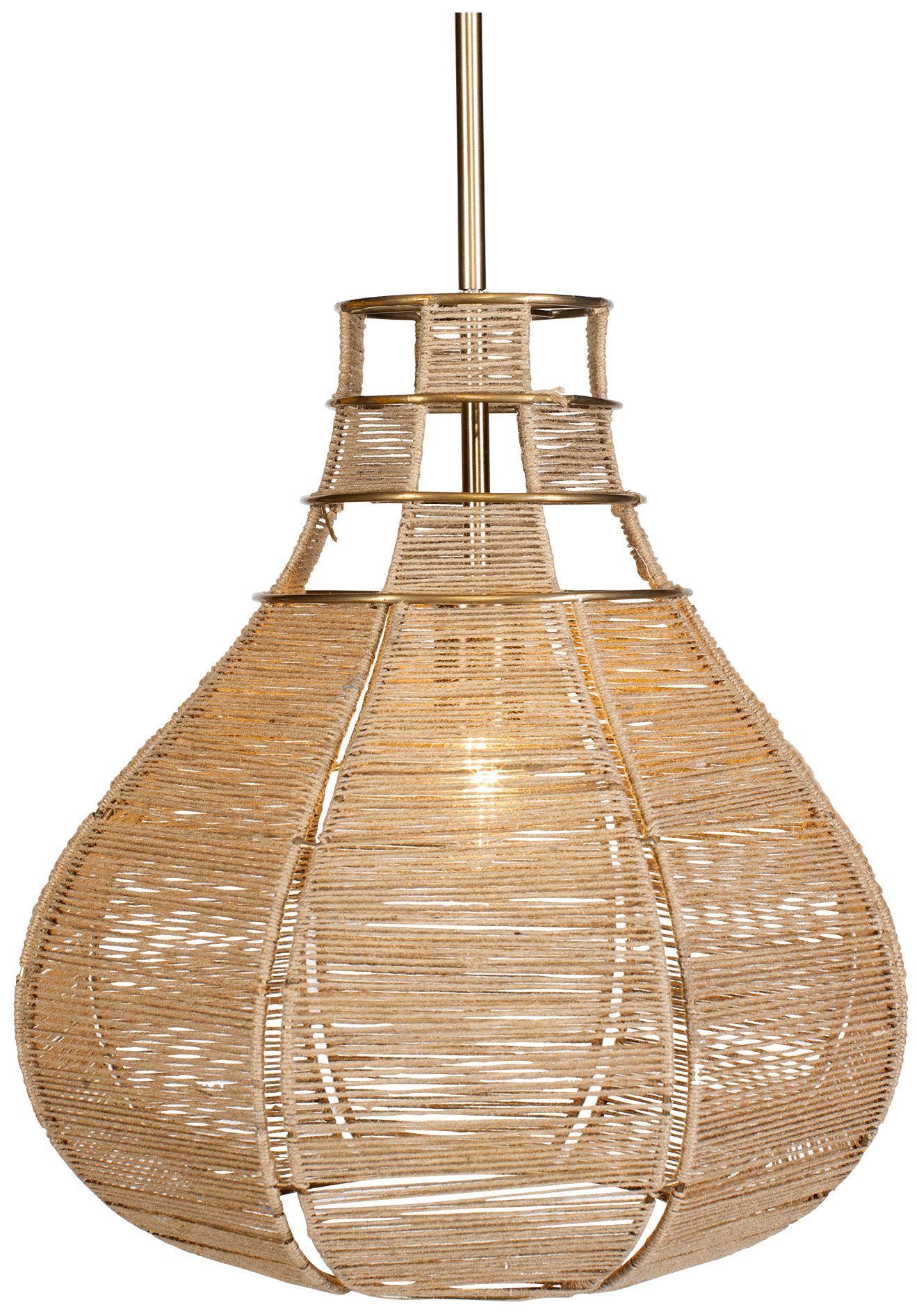 Uttermost Hestia 16" Wide 1 Lt Natural Rope Pendant