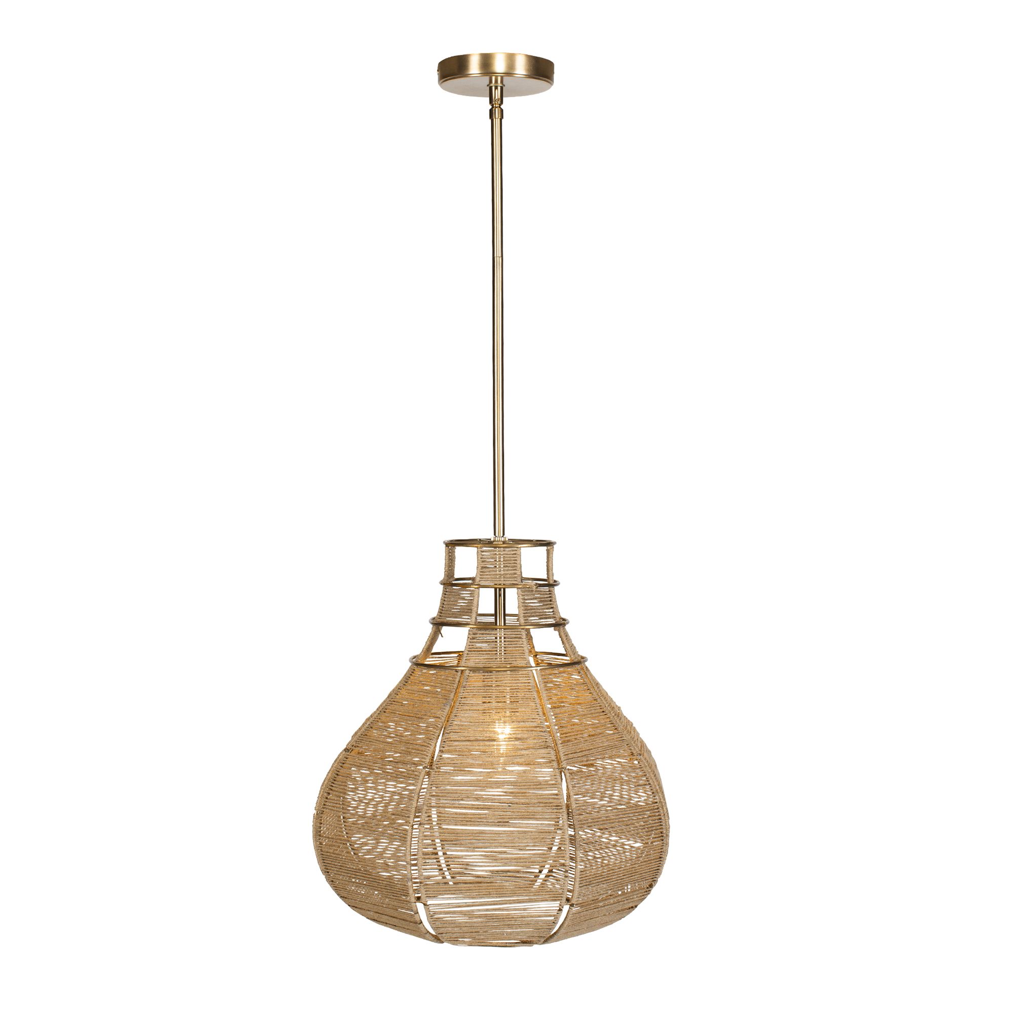 Image 4 Uttermost Hestia 16" Wide 1 Lt Natural Rope Pendant more views