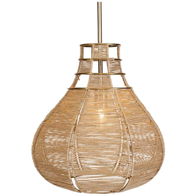 Image 2 Uttermost Hestia 16" Wide 1 Lt Natural Rope Pendant