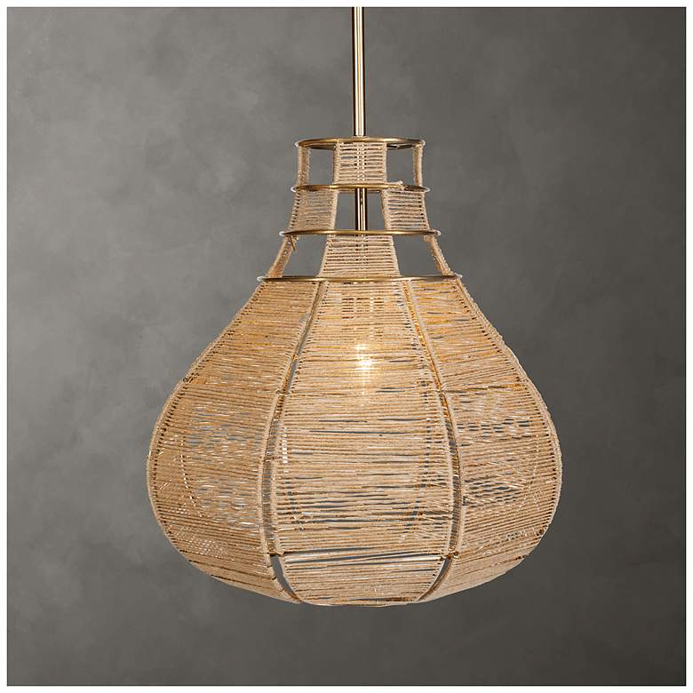 Image 1 Uttermost Hestia 16" Wide 1 Lt Natural Rope Pendant
