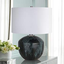 Image1 of Uttermost Highlands Green Ceramic Table Lamp