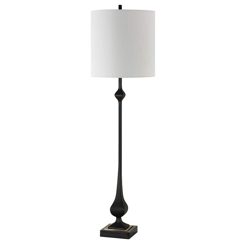 Image 4 Uttermost Hightower 38" High Satin Black Buffet Table Lamp more views