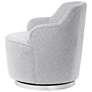 Uttermost Hobart Pale Gray Woven Linen Blend Swivel Chair