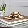 3_Uttermost Hold My Hand 9" Wide Antique Gold Leaf Figurine more views