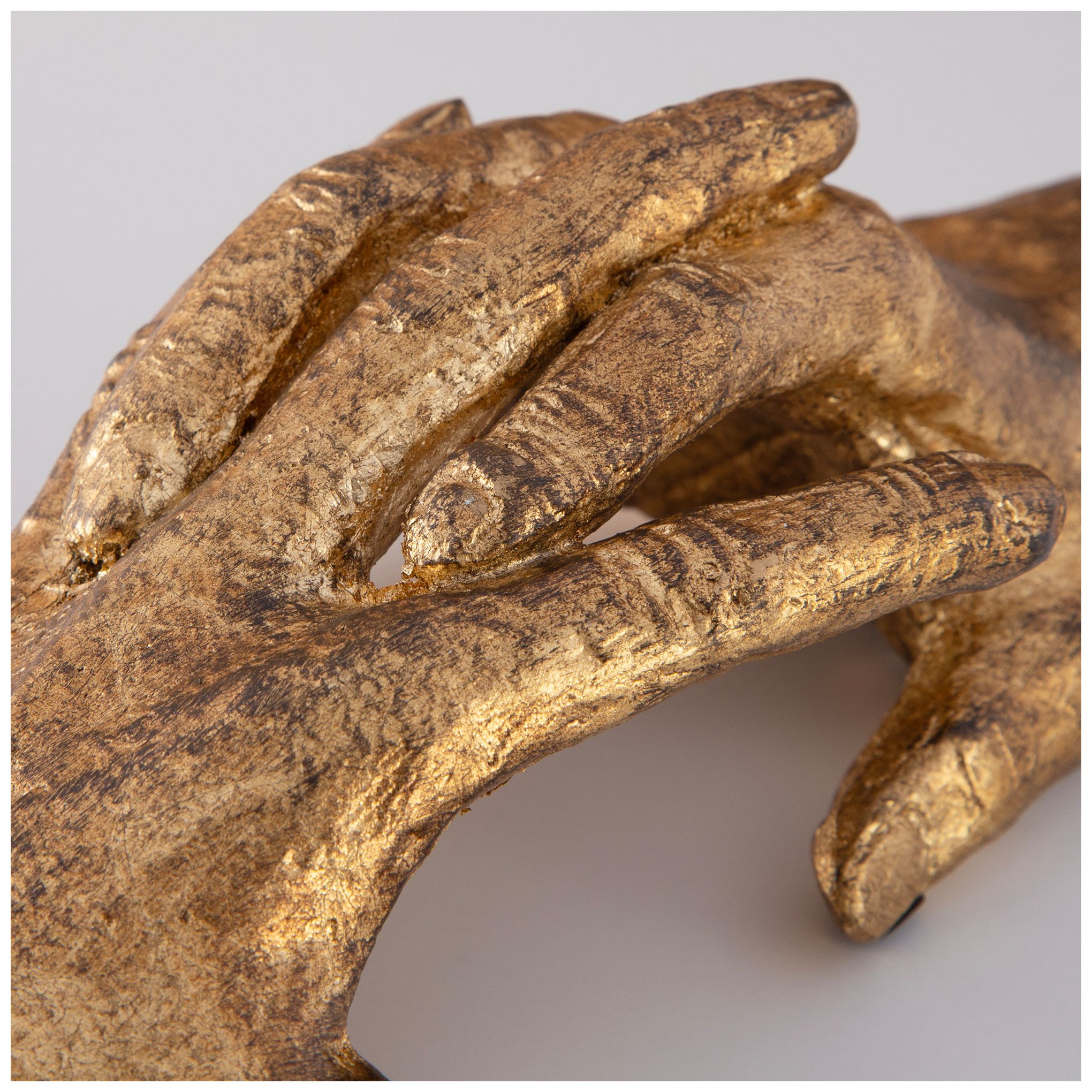 Image 5 Uttermost Hold My Hand 9" Wide Antique Gold Leaf Figurine more views