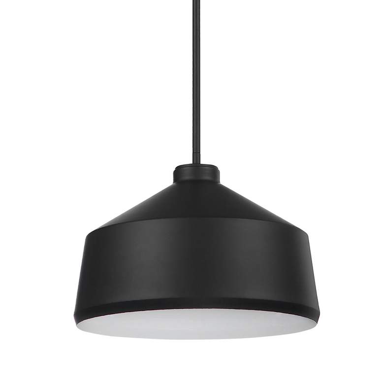Image 3 Uttermost Holgate 14" Wide Deep Matte Black Dome Metal Pendant Light more views