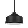 3_Uttermost Holgate 14" Wide Deep Matte Black Dome Metal Pendant Light more views