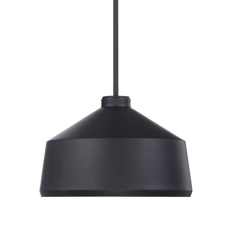 Image 4 Uttermost Holgate 14" Wide Deep Matte Black Dome Metal Pendant Light more views