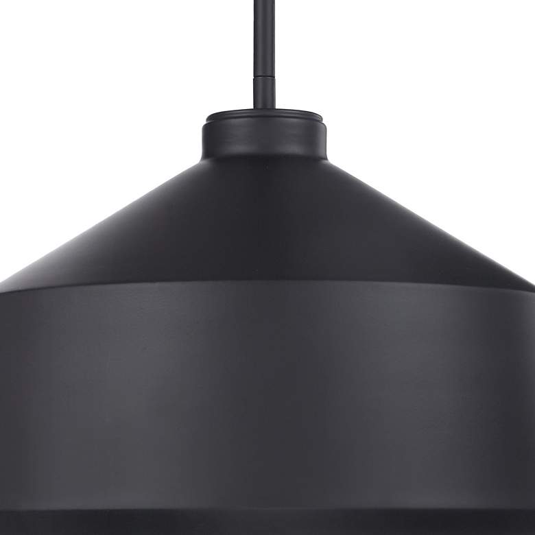 Image 5 Uttermost Holgate 14" Wide Deep Matte Black Dome Metal Pendant Light more views