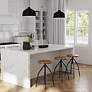 7_Uttermost Holgate 14" Wide Deep Matte Black Dome Metal Pendant Light more views