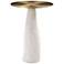 Uttermost Hollen 22 1/2" White Sandstone Accent Table