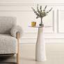 1_Uttermost Hollen 22 1/2" White Sandstone Accent Table