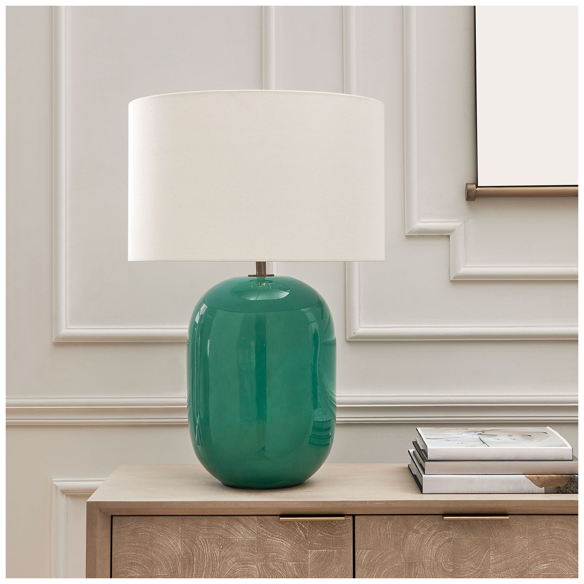 Image 3 Uttermost Hollis 28 1/4" Teal Ceramic Table Lamp more views