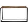 Uttermost Holston 54" Wide Black Iron and Reclaimed Wood Console Table in scene