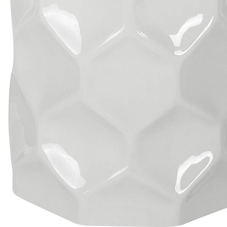 Image 5 Uttermost Honeycomb 26 1/2" White Glaze Ceramic Table Lamp more views