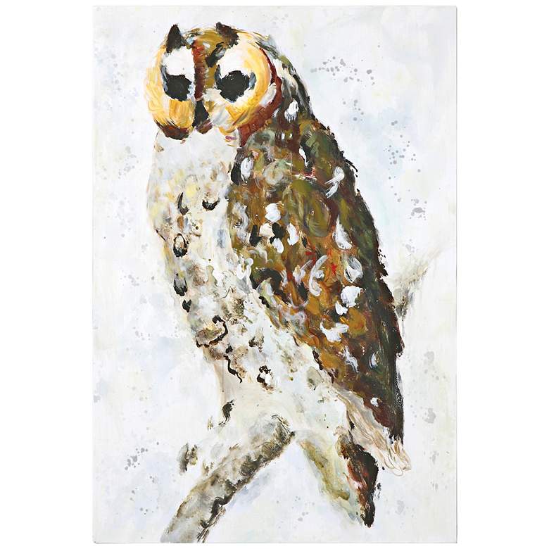 Image 1 Uttermost Hoo Are You? 40 inch High Canvas Wall Art