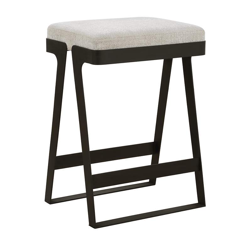 Image 2 Uttermost Hover 26" High Black Counter Stool