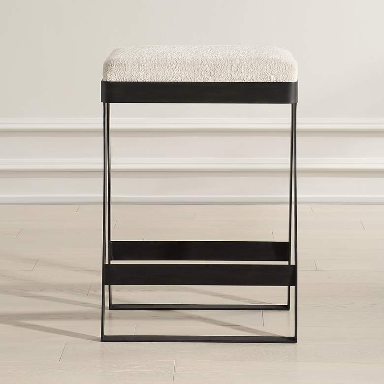 Image 3 Uttermost Hover 26" High Black Counter Stool more views