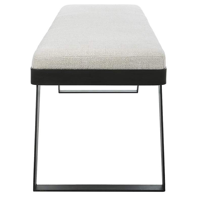 Image 6 Uttermost Hover 53" Wide Black and White Modern Bench more views