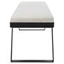 6_Uttermost Hover 53" Wide Black and White Modern Bench more views