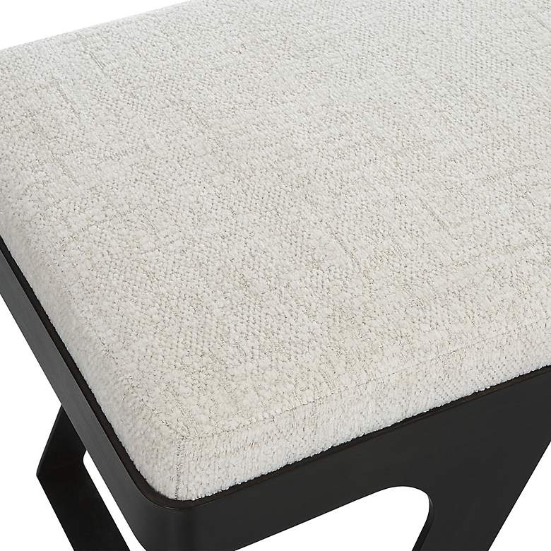 Image 7 Uttermost Hover 53" Wide Black and White Modern Bench more views