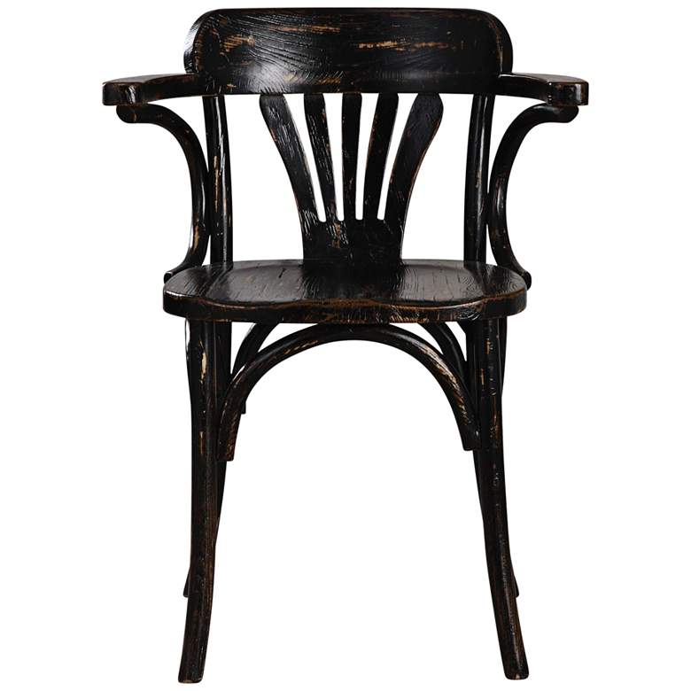 Image 1 Uttermost Huck Black Wood Accent Chair