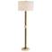 Uttermost Hudson 61 1/2" Gold Steel and Travertine Floor Lamp