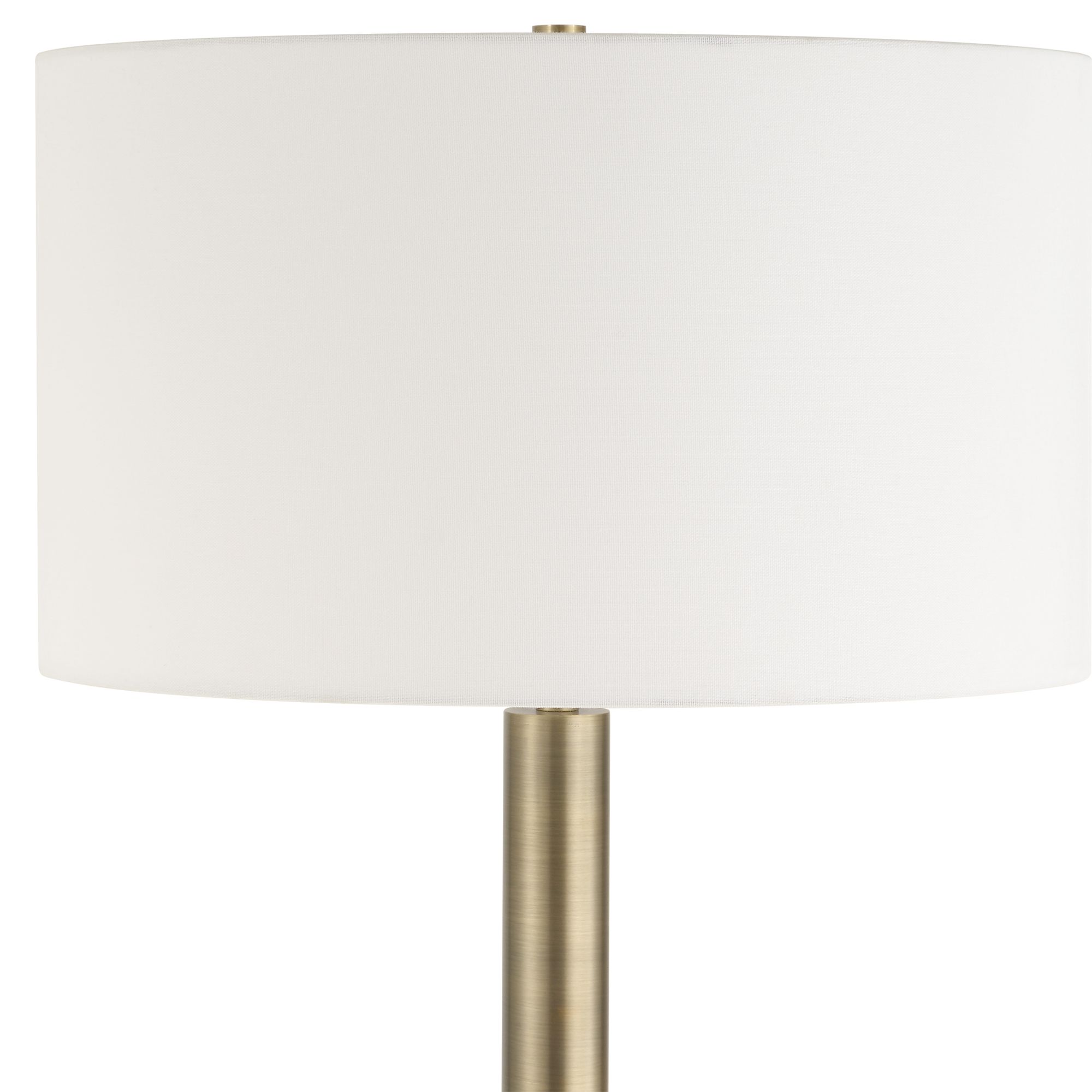 Image 5 Uttermost Hudson 61 1/2" Gold Steel and Travertine Floor Lamp more views