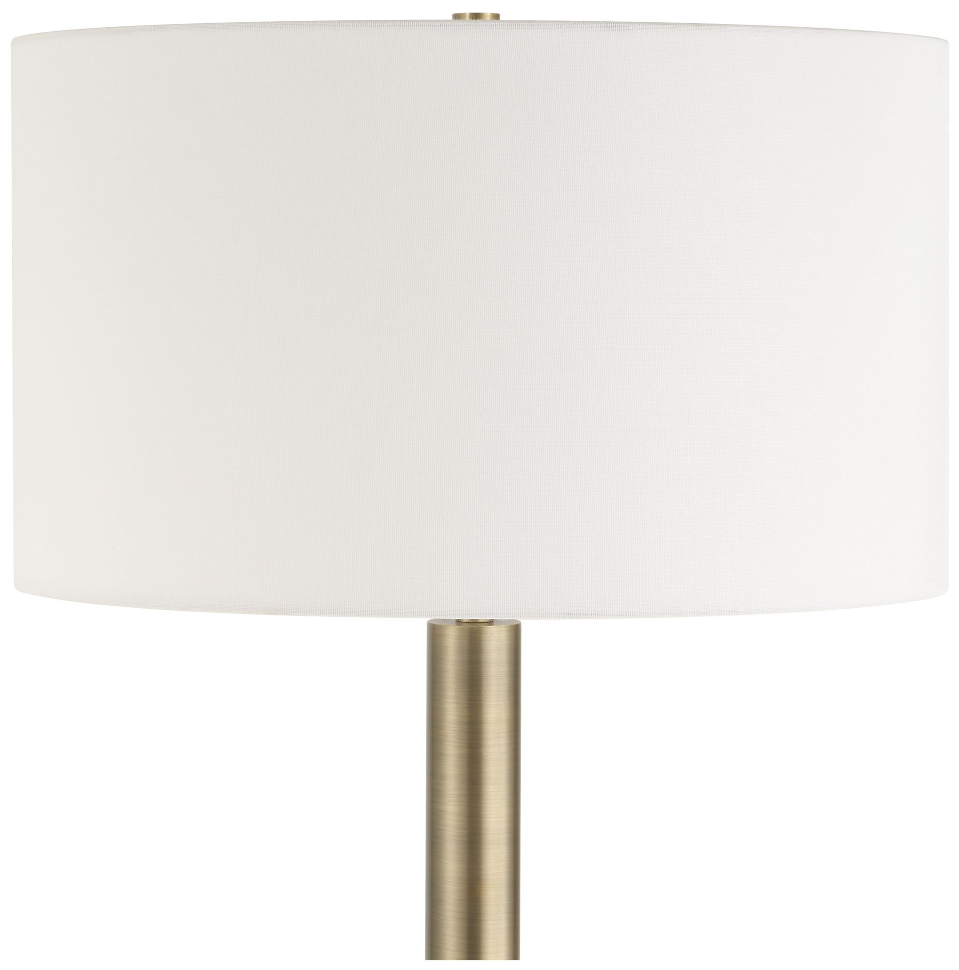Image 4 Uttermost Hudson 61 1/2" Gold Steel and Travertine Floor Lamp more views