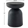 2_Uttermost Hurlee Outdoor 20" H x 15 1/2" W Black GRC Accent Table more views