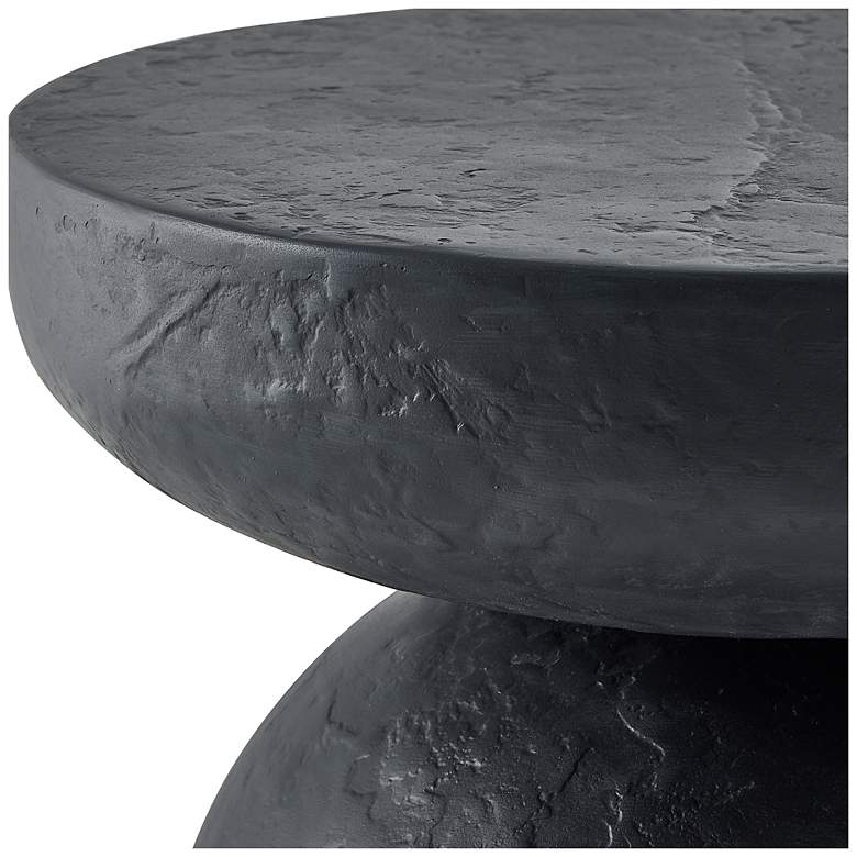 Image 4 Uttermost Hurlee Outdoor 20" H x 15 1/2" W Black GRC Accent Table more views
