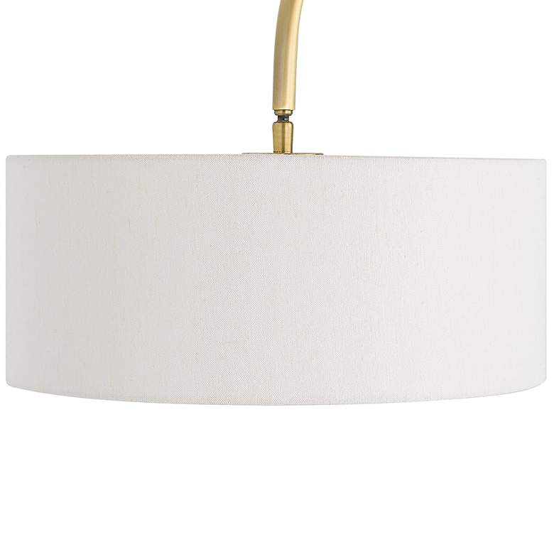 Image 5 Uttermost Huxford 68 1/2" Antique Brushed Brass Metal Arc Floor Lamp more views