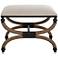 Uttermost Icaria 23 1/2"W Oatmeal Fabric Rectangular Bench