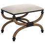 4_Uttermost Icaria 23 1/2"W Oatmeal Fabric Rectangular Bench more views