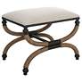 Uttermost Icaria 23 1/2"W Oatmeal Fabric Rectangular Bench