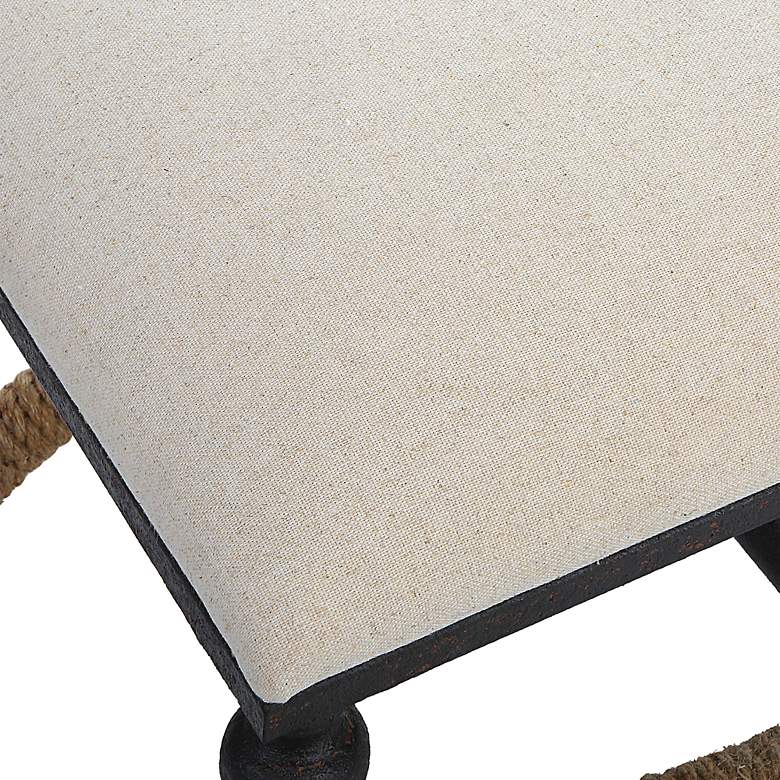 Image 5 Uttermost Icaria 23 1/2"W Oatmeal Fabric Rectangular Bench more views