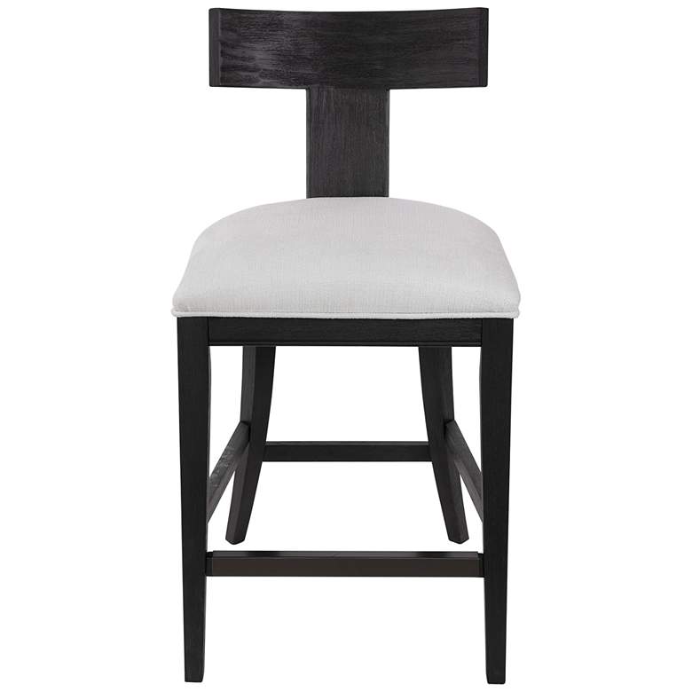 Image 2 Uttermost Idris 26 1/4 inch Charcoal Black Wood Counter Stool