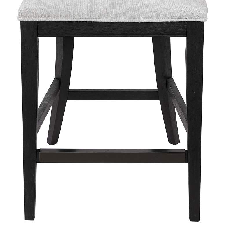 Image 4 Uttermost Idris 26 1/4" Charcoal Black Wood Counter Stool more views