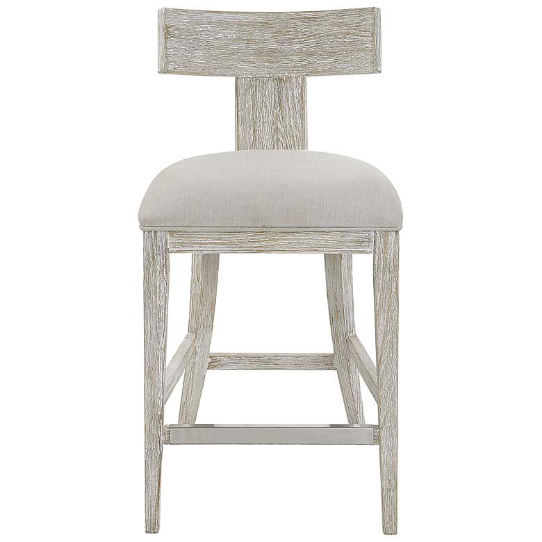 Image 1 Uttermost Idris 26 1/4 inch White Fabric Counter Stool