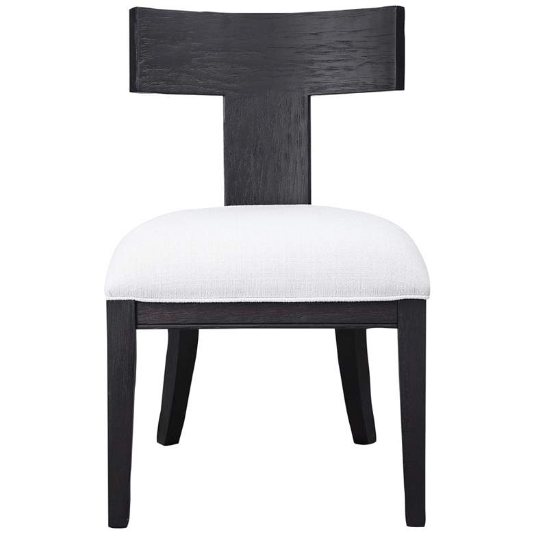 Image 2 Uttermost Idris Charcoal Black Stain Armless Chair