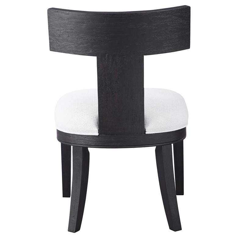Image 6 Uttermost Idris Charcoal Black Stain Armless Chair more views
