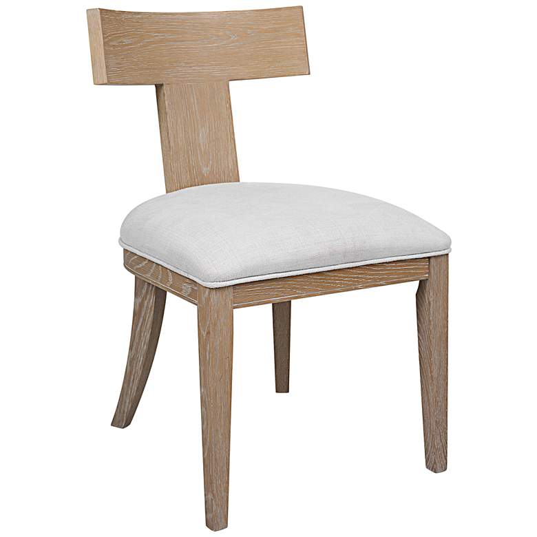 Image 2 Uttermost Idris White Fabric Armless Chair