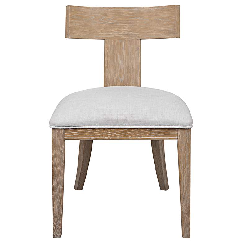 Image 7 Uttermost Idris White Fabric Armless Chair more views