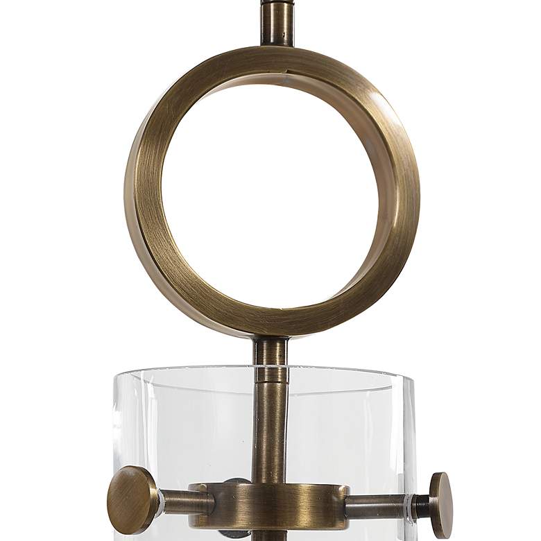 Image 5 Uttermost Imbuto 14 1/2" Modern Brass and Clear Glass Pendant Light more views