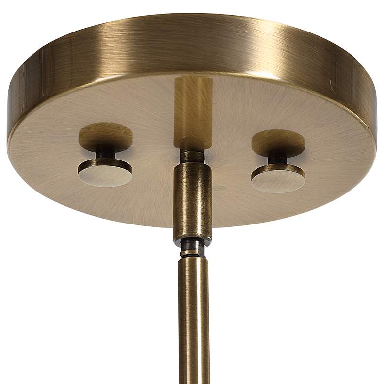 Image 6 Uttermost Imbuto 14 1/2" Modern Brass and Clear Glass Pendant Light more views