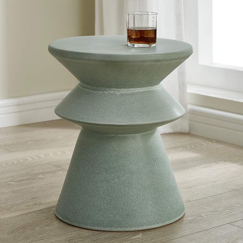 Image 1 Uttermost Imogene 17 3/8" H x 14 1/4" W Outdoor Garden Stool