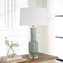 1_Uttermost Imperia 30" Aqua Gray Bubble Glass Table Lamp