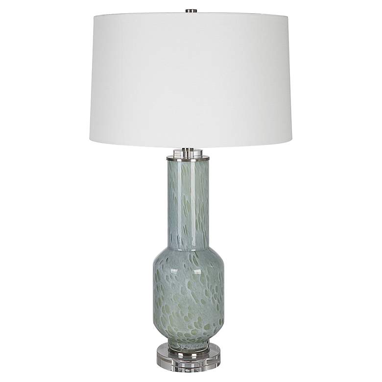Image 3 Uttermost Imperia 30" Aqua Gray Bubble Glass Table Lamp more views