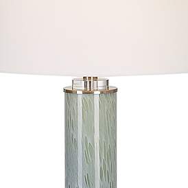 Image3 of Uttermost Imperia Aqua Gray Bubble Glass Table Lamp more views