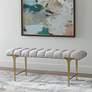 1_Uttermost Imperial 48" Wide Light Gray Tufted Fabric Bench